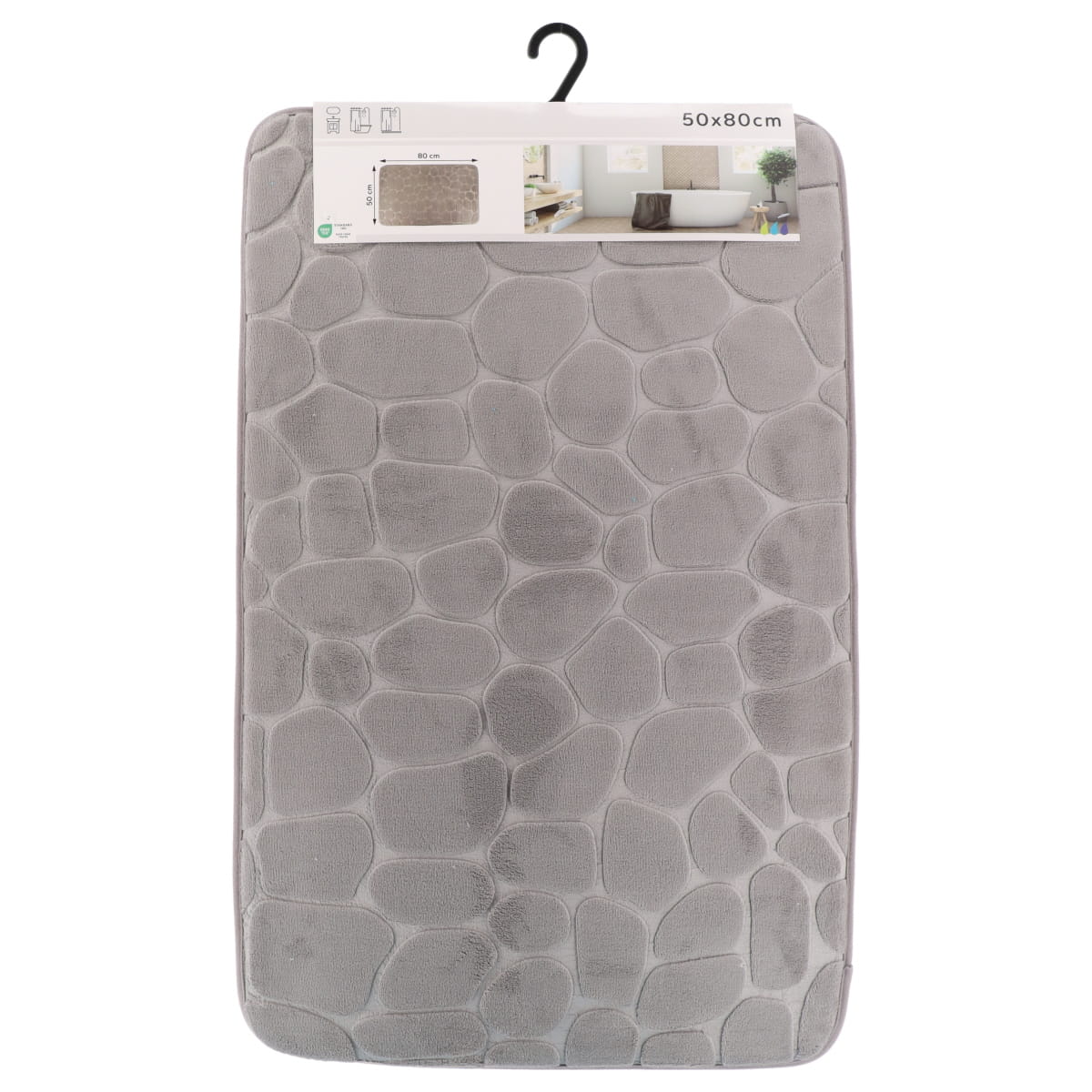 Microfiber Memory Foam Mat Pebble 50cm x80cm  - Various Colours