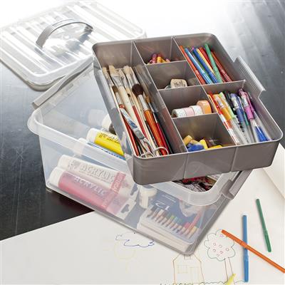 Q-LIne Multibox 15L - Transparent Metallic - The Organised Store