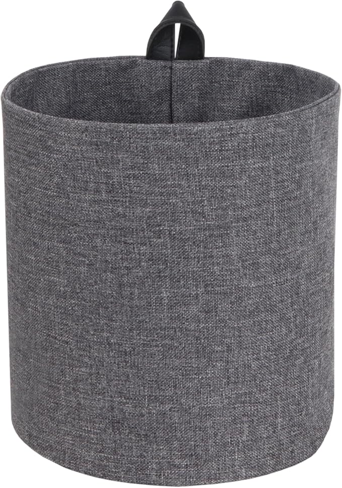 Hanging Round Wall Storage Basket with Loop  -Grey-Small - The Organised Store