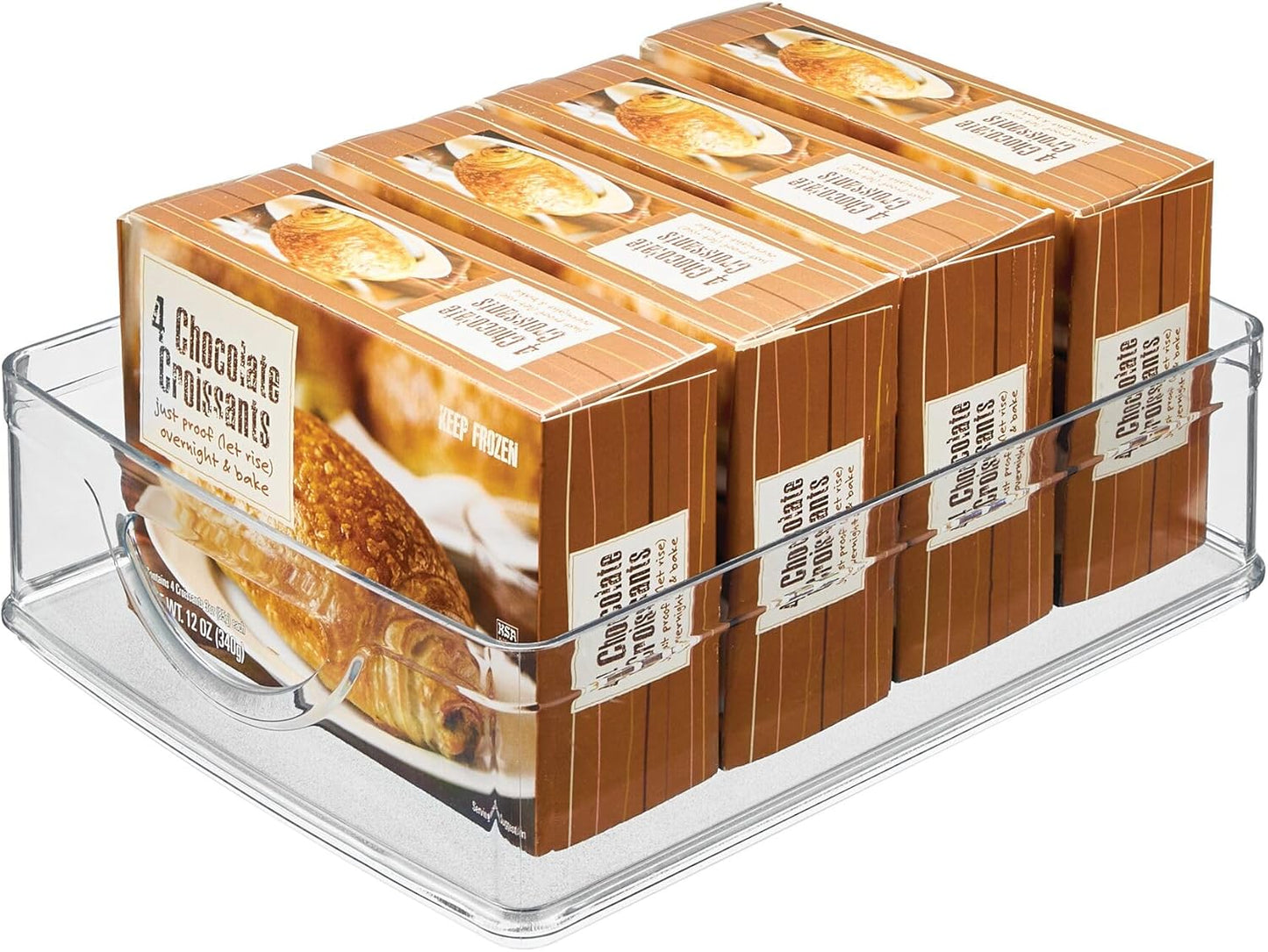 Stackable Pantry Bin with Handles For Fridge or Press