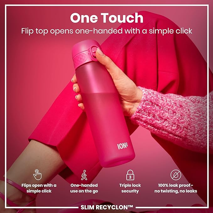 Ion Slim Bottle, 500ml, Pink