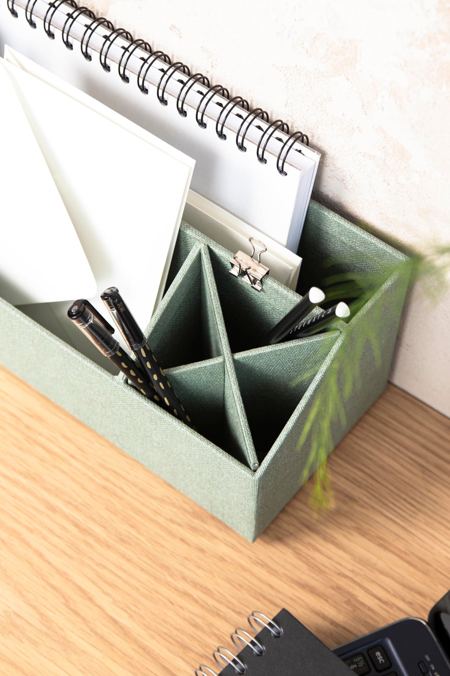 Elisa Desk Top Organiser- Soft Teal