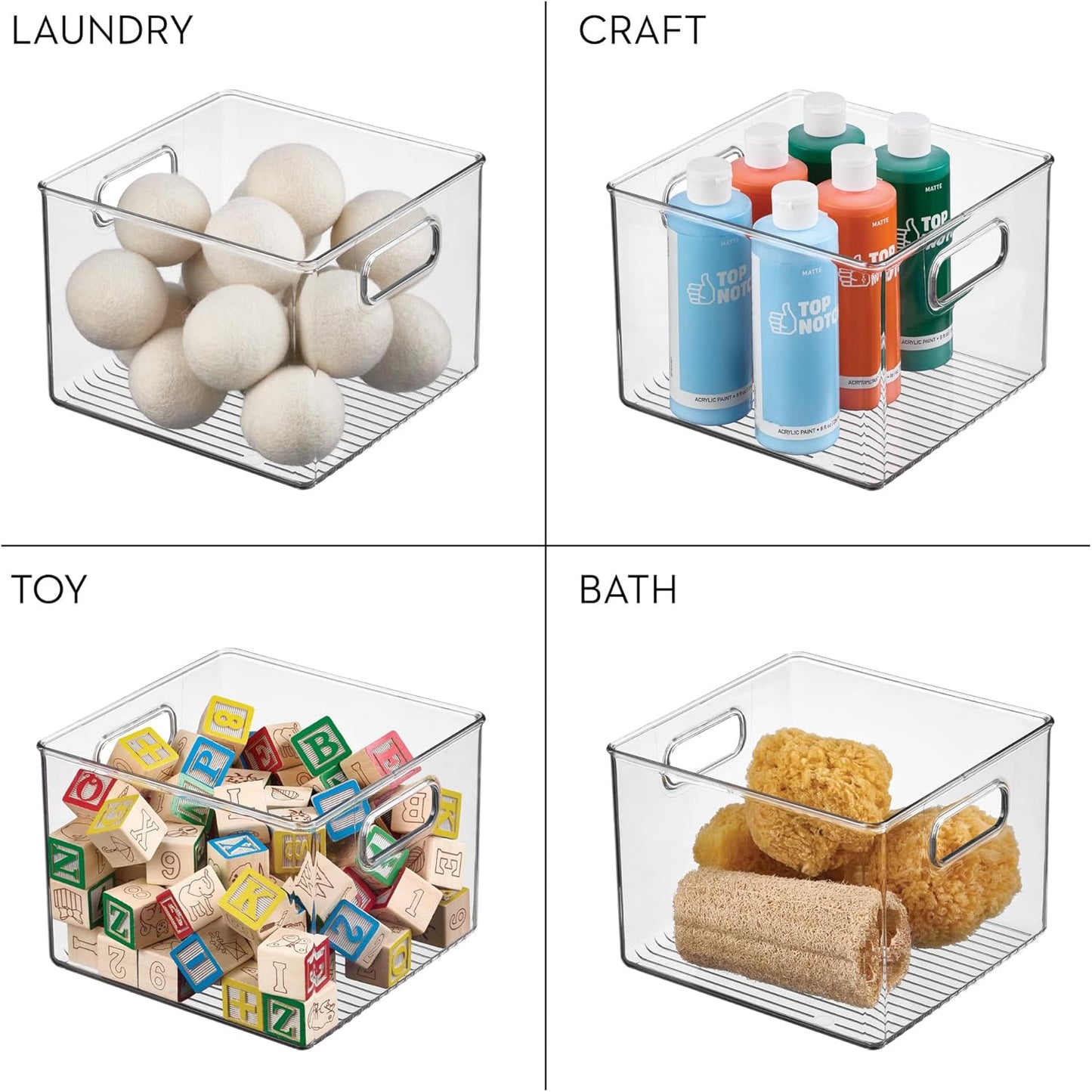 Deep Fridge & Pantry Binz 8X8X6"- Clear