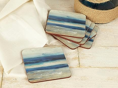 Creative Tops Blue Abstract Pack Of 6 Premium Coasters