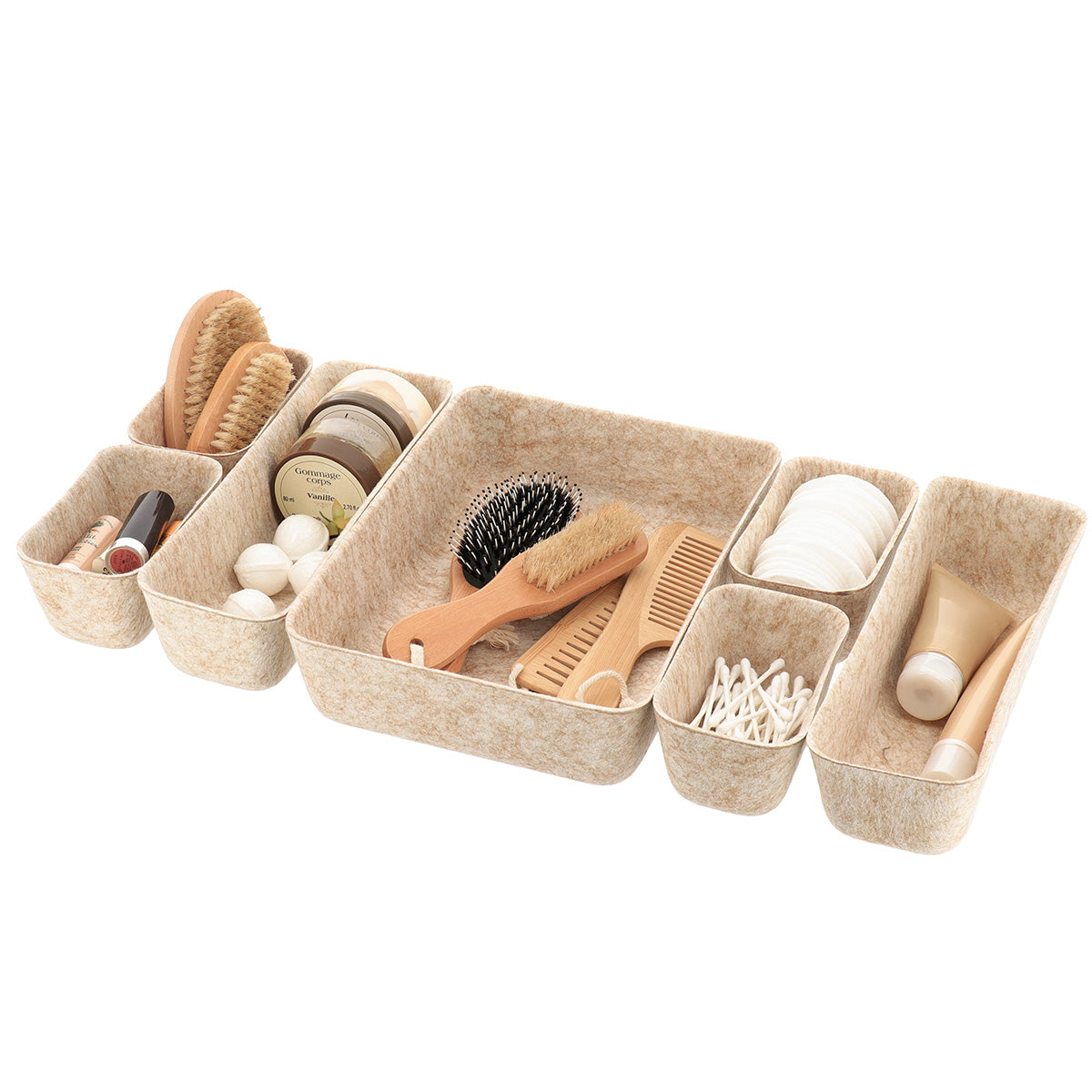 Felt Drawer Organisers- Set of 7 - The Organised Store