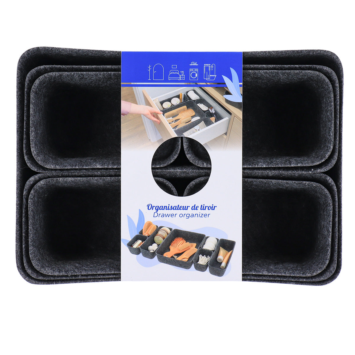 Felt Drawer Organisers- Set of 7 - The Organised Store