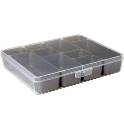 Q-Line Storage Box With Tray 6L - Transparent/Metallic