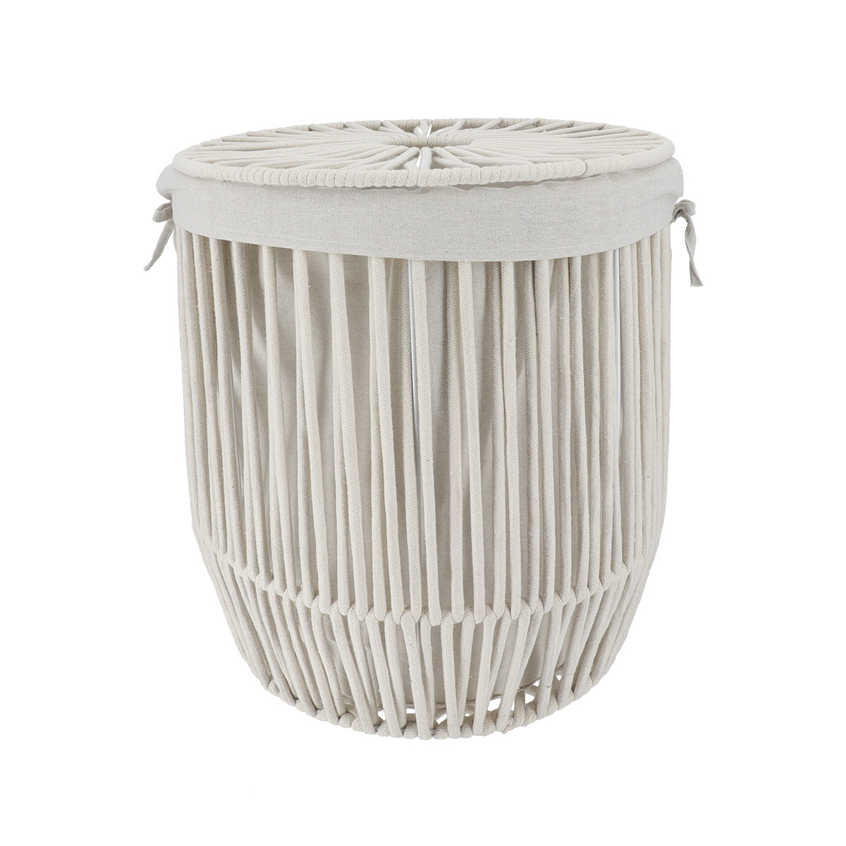 Storage  Basket - Cotton/Rope Effect - White - Various Sizes - The Organised Store