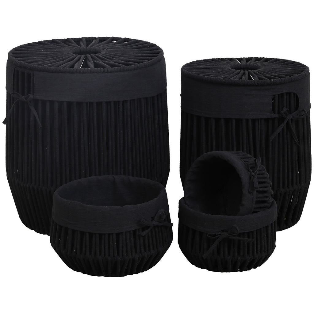 Storage  Basket - Cotton/Rope Effect - Black - Various Sizes