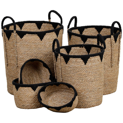 Recycle Laundry Basket - Rattan Effect - Grey