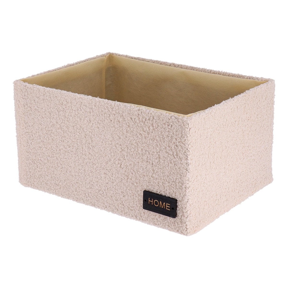 Polyester Velvet Effect Baskets, Beige - Various Sizes