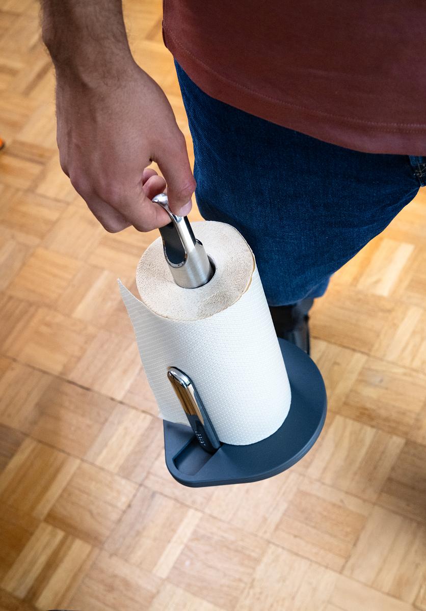 Hold- Grey Kitchen Roll Holder - The Organised Store
