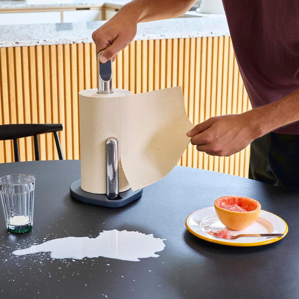 Hold- Grey Kitchen Roll Holder - The Organised Store