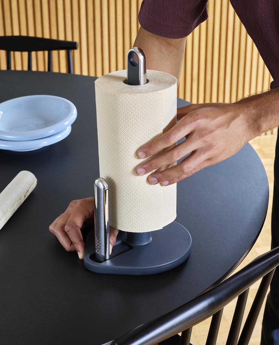 Hold- Grey Kitchen Roll Holder - The Organised Store
