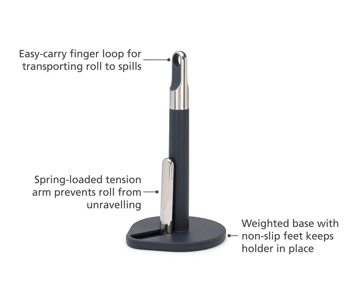 Hold- Grey Kitchen Roll Holder - The Organised Store