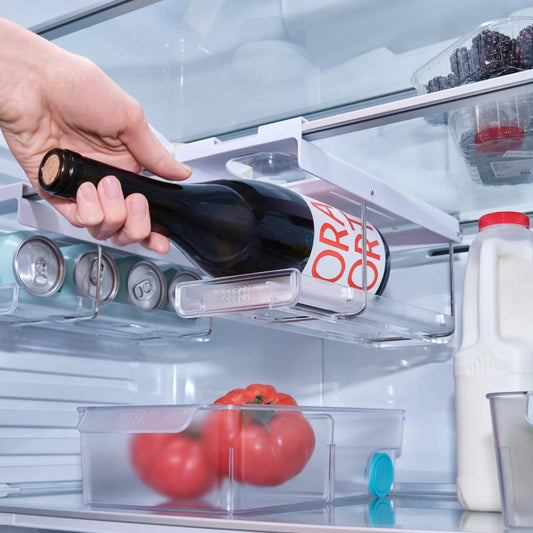 FridgeStore Under-Shelf Collapsible Bottle Holder, Clear