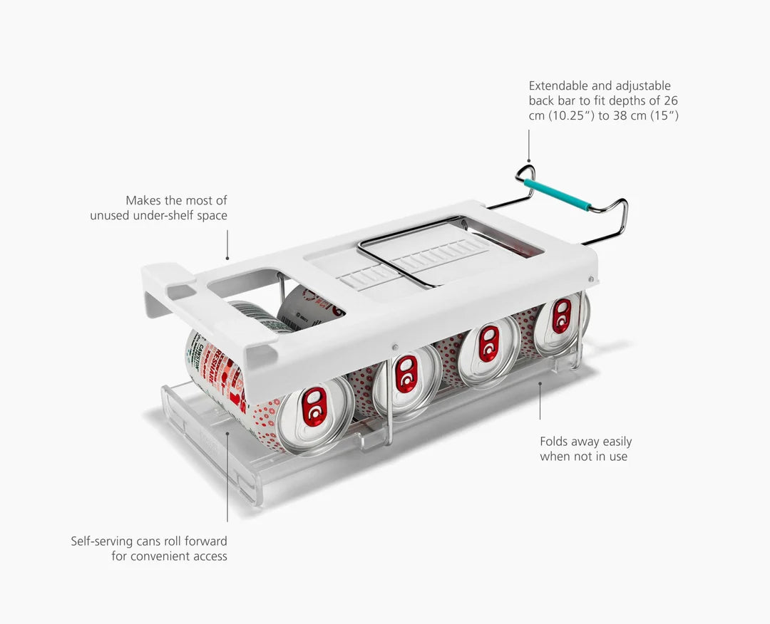FridgeStore Under-Shelf Collapsible Can Dispenser