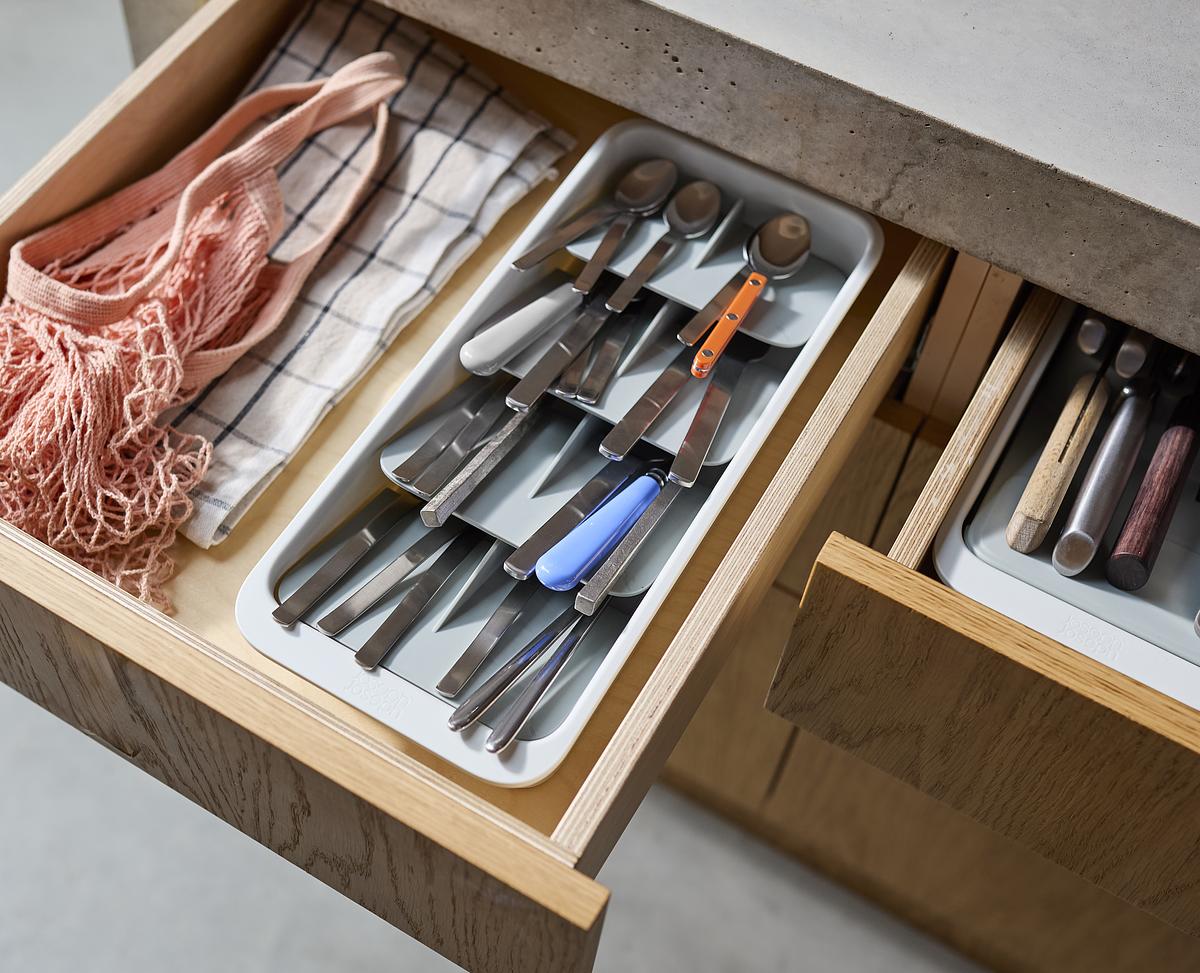 DrawerStore™ Large Tiered Cutlery Organiser - The Organised Store