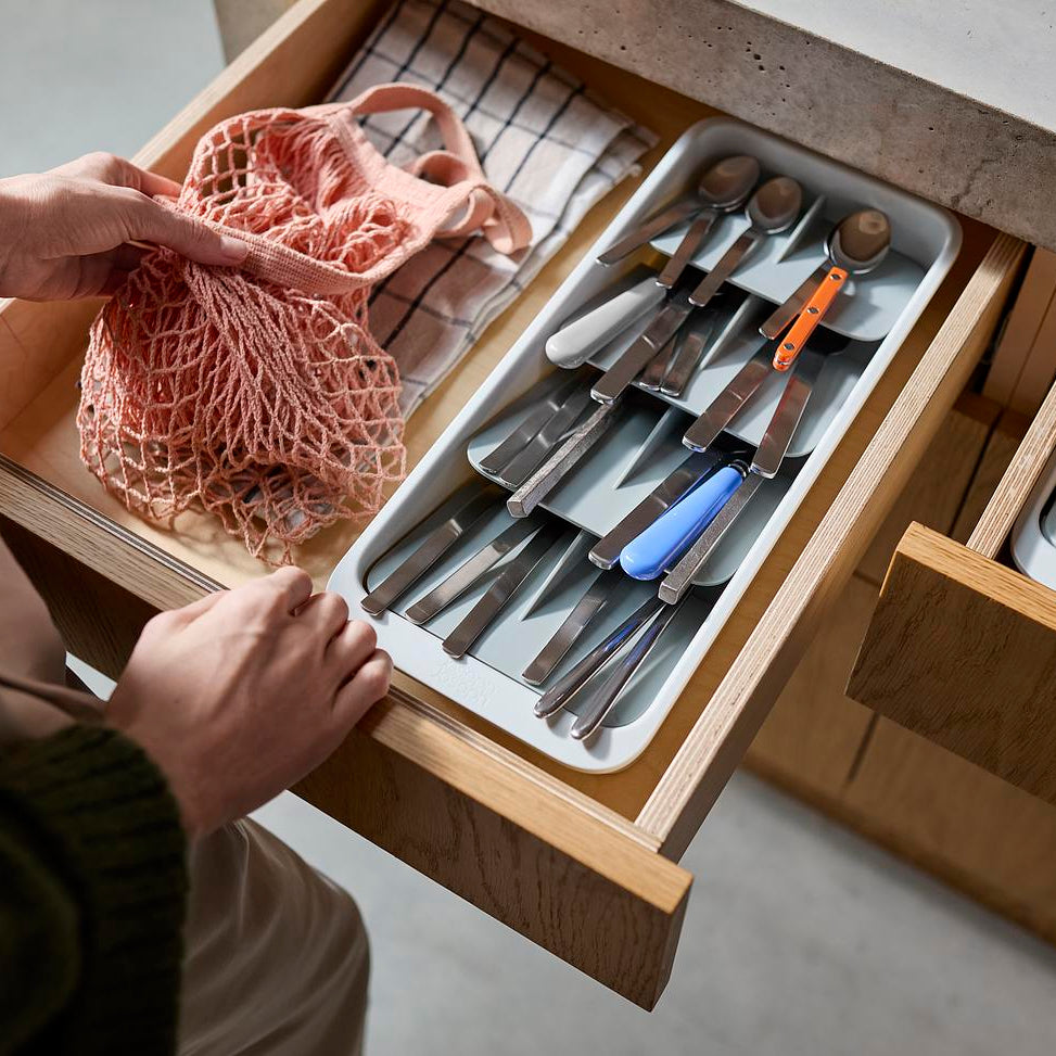 DrawerStore™ Large Tiered Cutlery Organiser - The Organised Store
