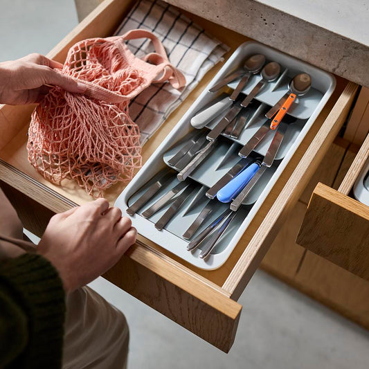 DrawerStore™ Large Tiered Cutlery Organiser - The Organised Store