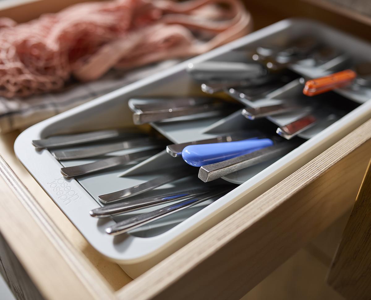DrawerStore™ Large Tiered Cutlery Organiser - The Organised Store