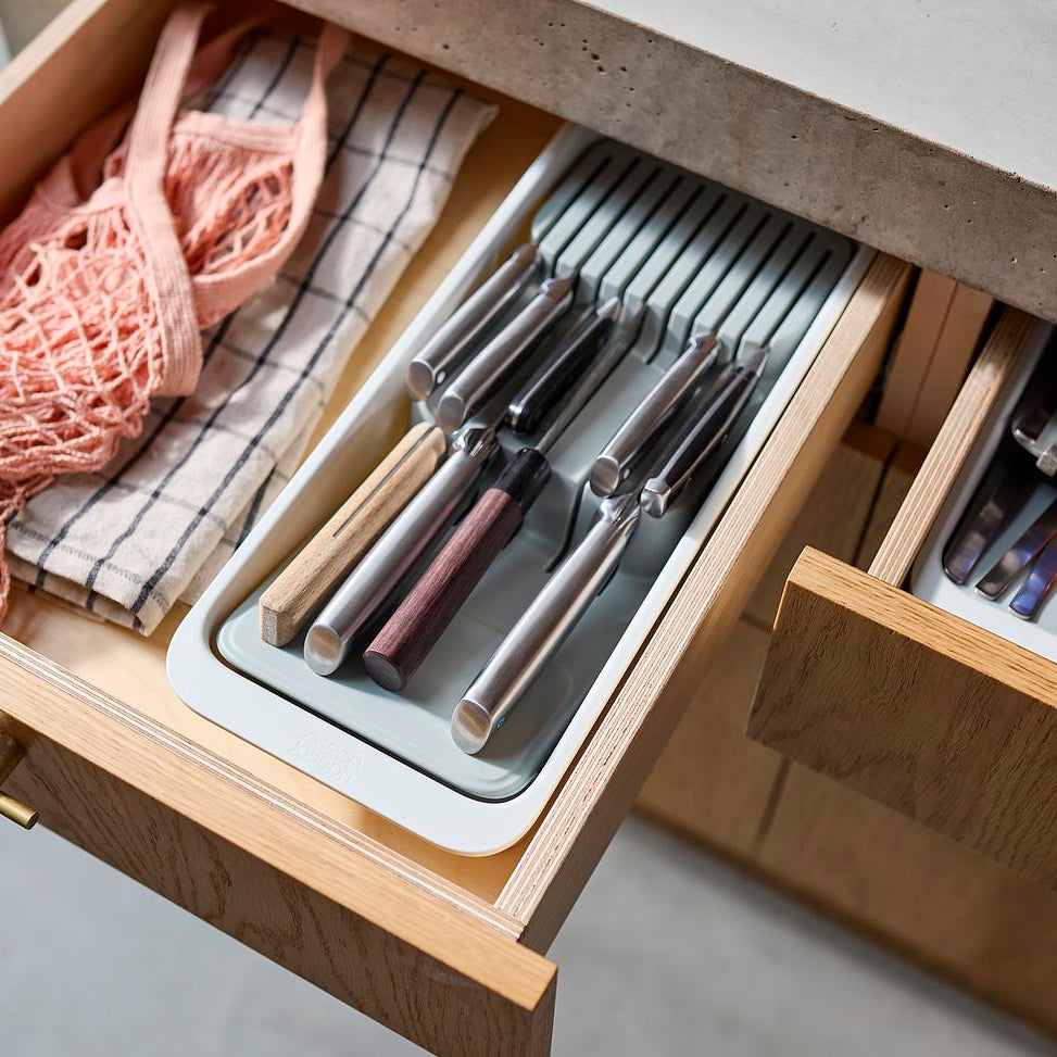 DrawerStore™ 2-Tier Compact Knife Organiser - The Organised Store