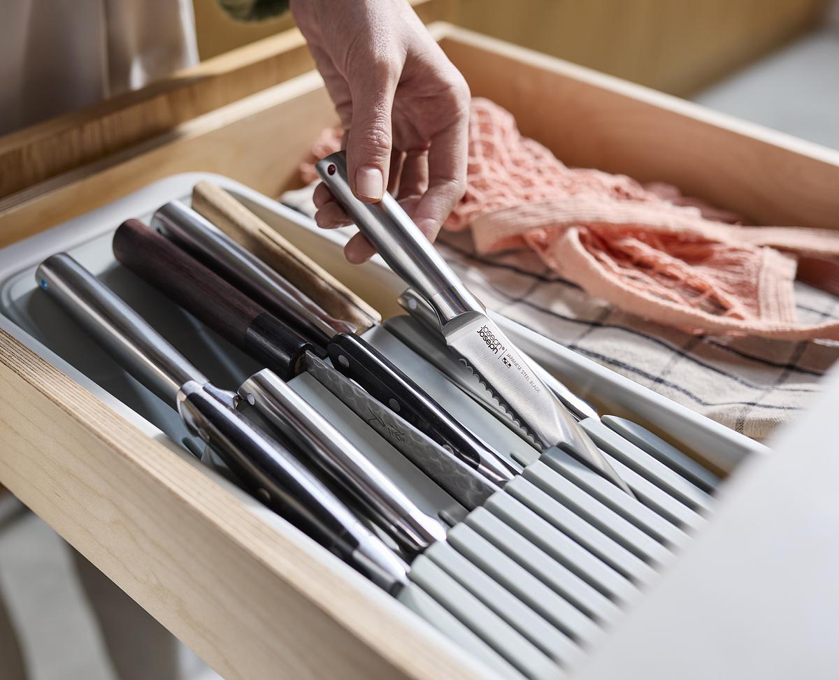 DrawerStore™ 2-Tier Compact Knife Organiser - The Organised Store