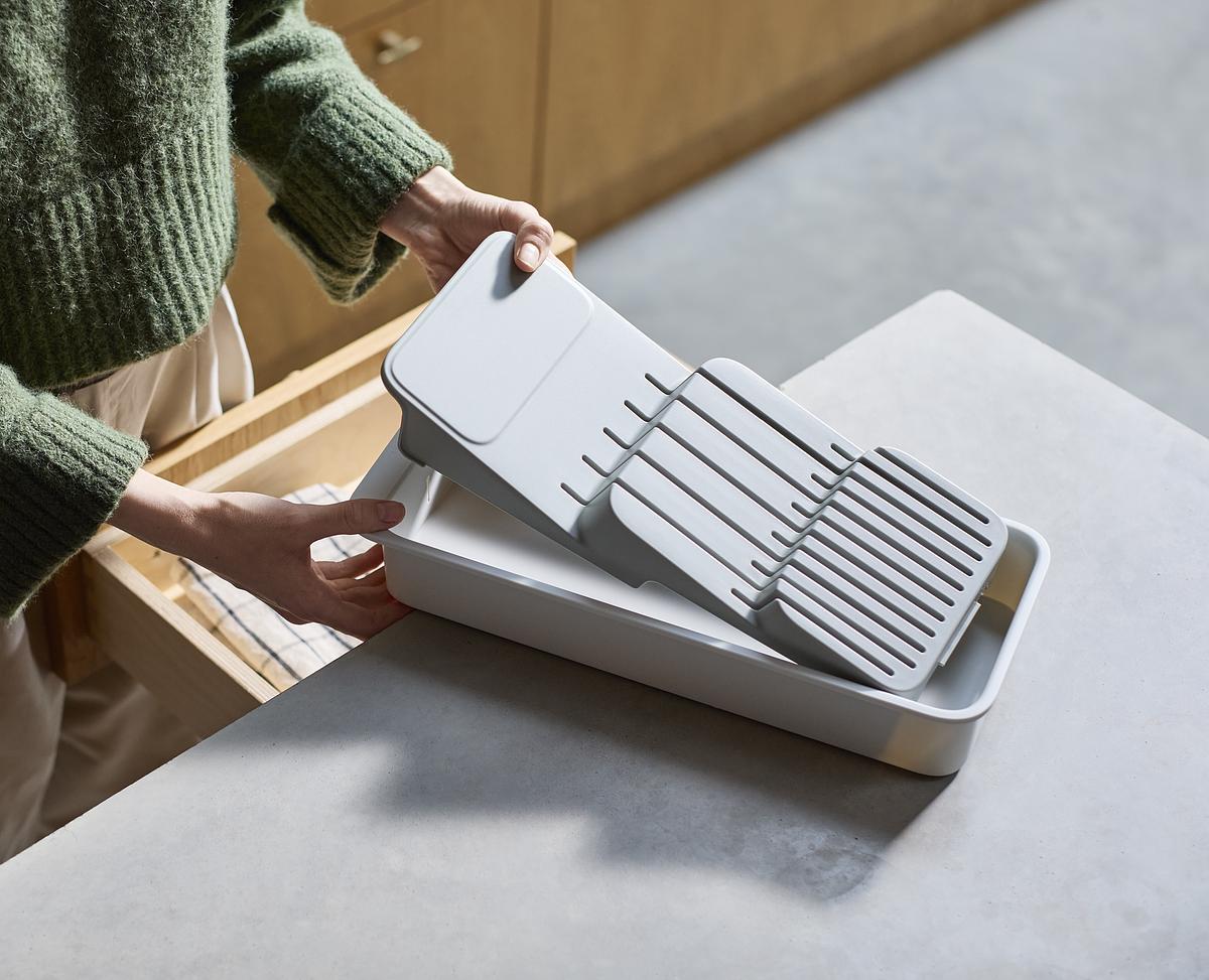 DrawerStore™ 2-Tier Compact Knife Organiser - The Organised Store