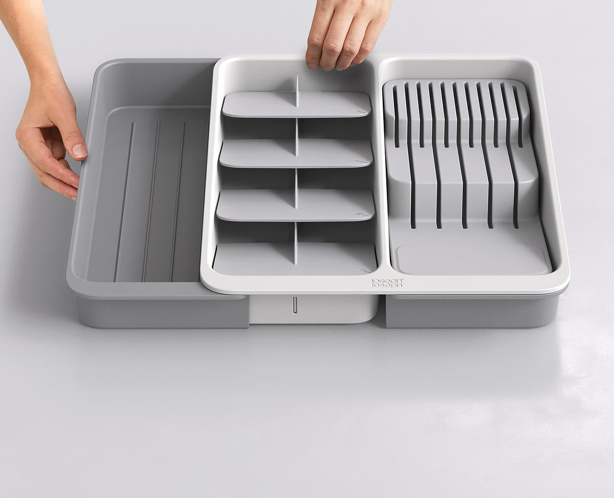DrawerStore™ Expanding Tiered Cutlery, Utensil, Gadget & Knife Organiser