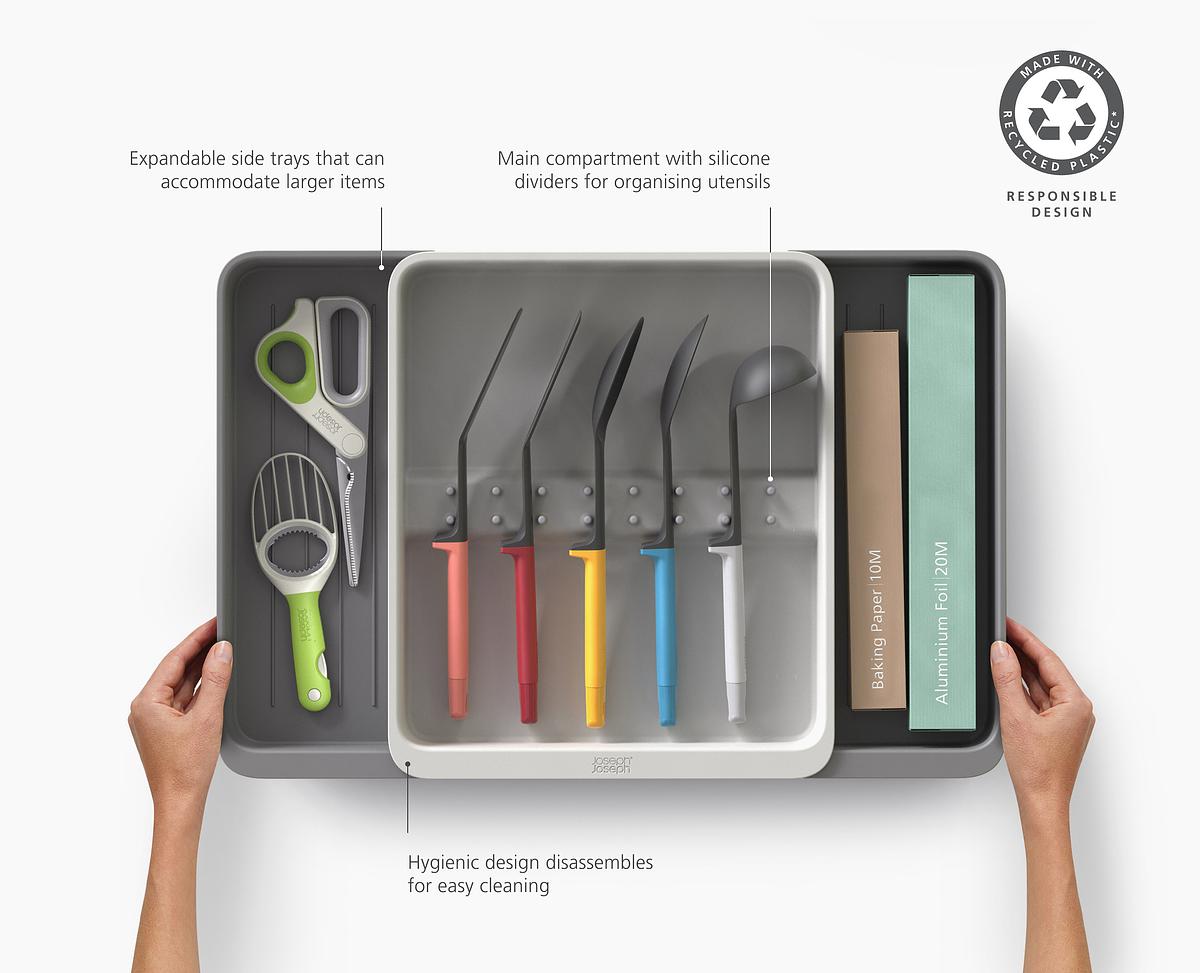 DrawerStore™ Expanding Utensil & Gadget Organiser - The Organised Store