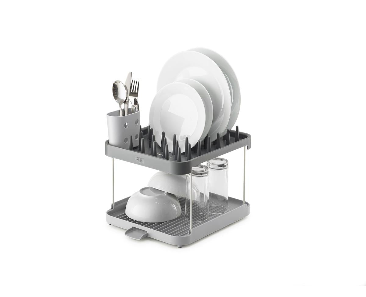 Duo 2-Tier Dish Rack - Grey