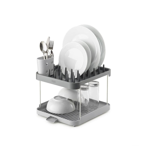 Duo 2-Tier Dish Rack - Grey - The Organised Store