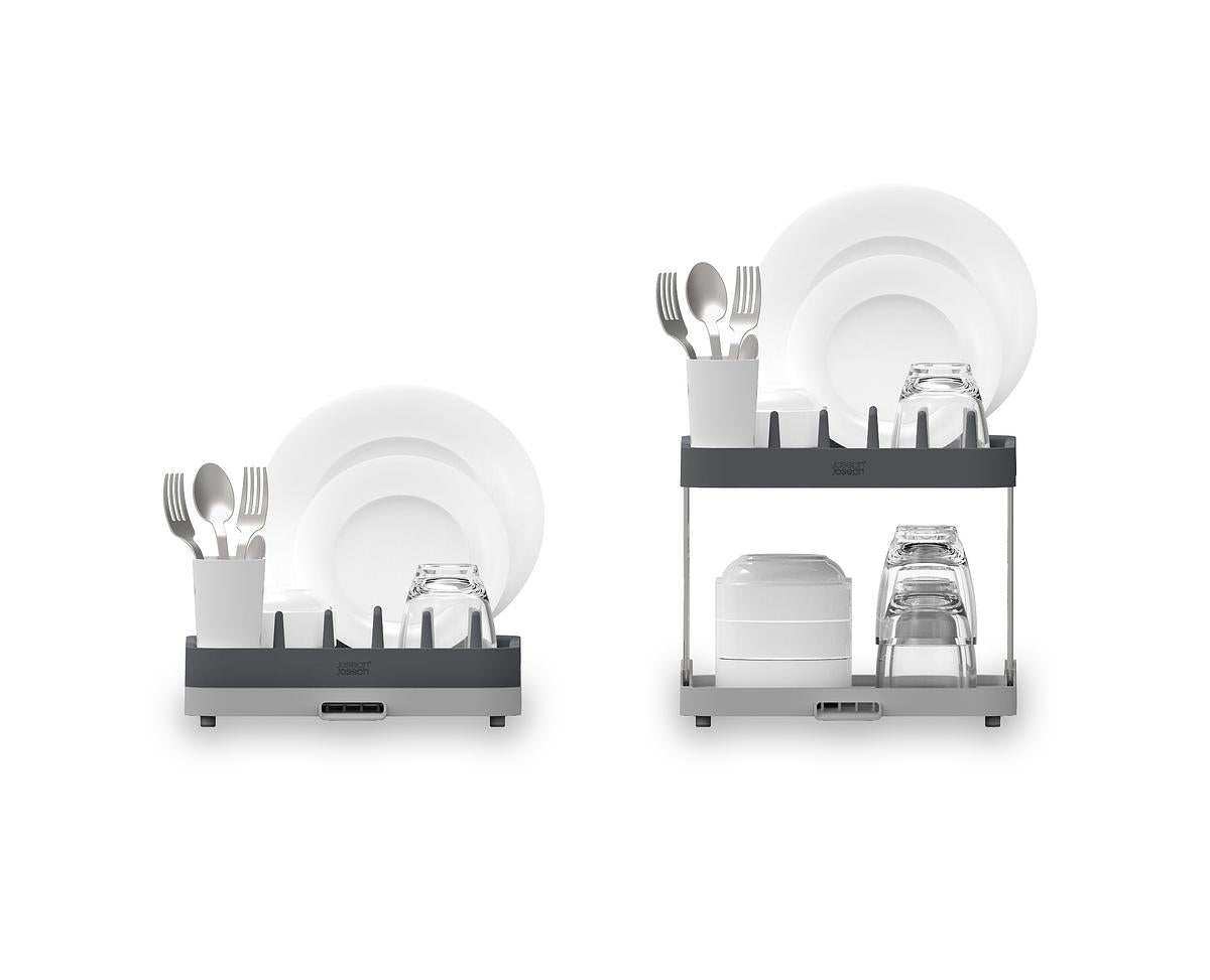 Duo 2-Tier Dish Rack - Grey
