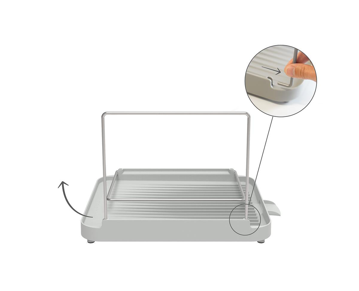 Duo 2-Tier Dish Rack - Grey