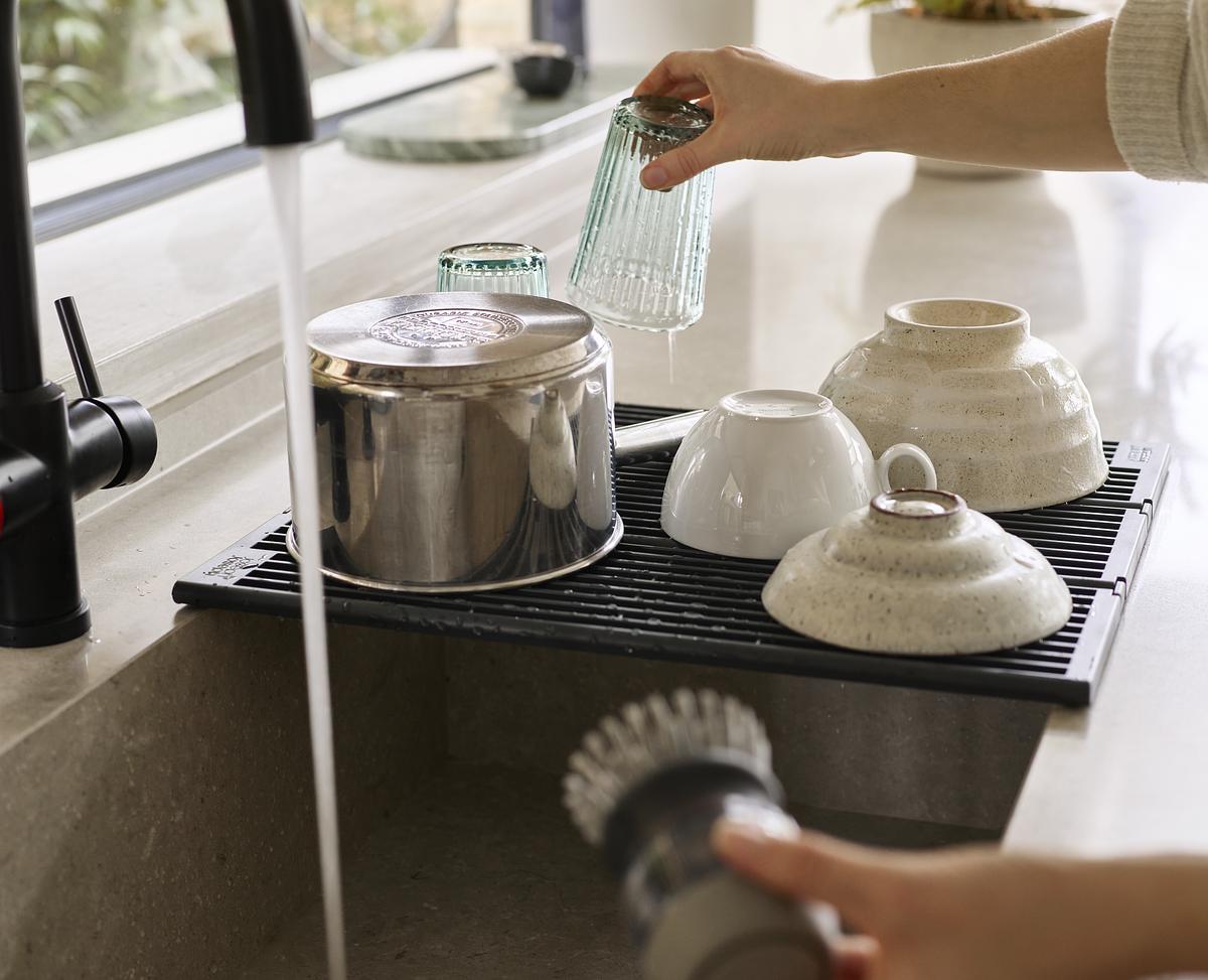 Platform Folding Grey Sink Drainer