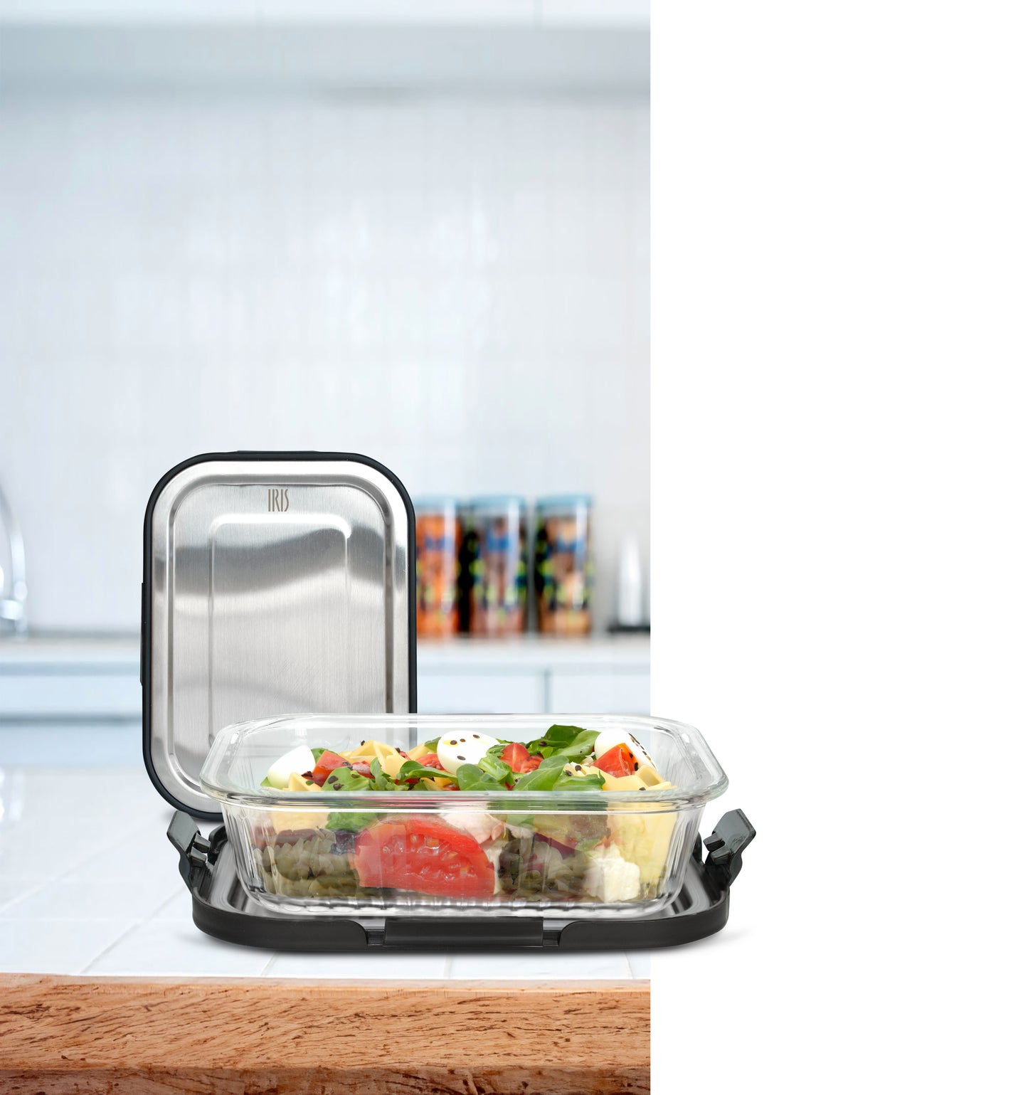 Glass Rectangle Food Storage with Stainless Steel Lid- Various Sizes