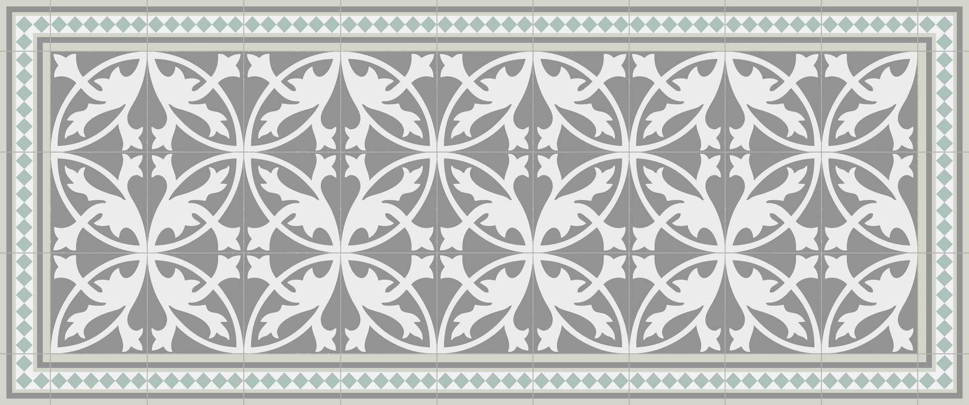 Floor Mat - Tile Green - Various Sizes - The Organised Store