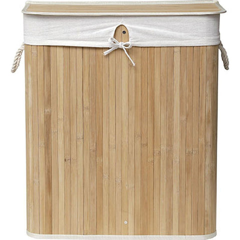 Flared Hyacinth Laundry Basket With Lid - Natural