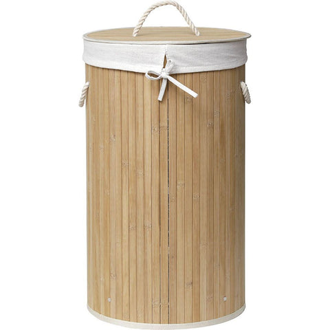Laundry Basket With Lid - Paper And Straw - Natural/Black