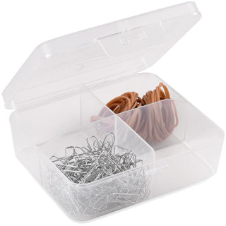 Q-Line Storage Box - 4 Compartments - Transparent - The Organised Store