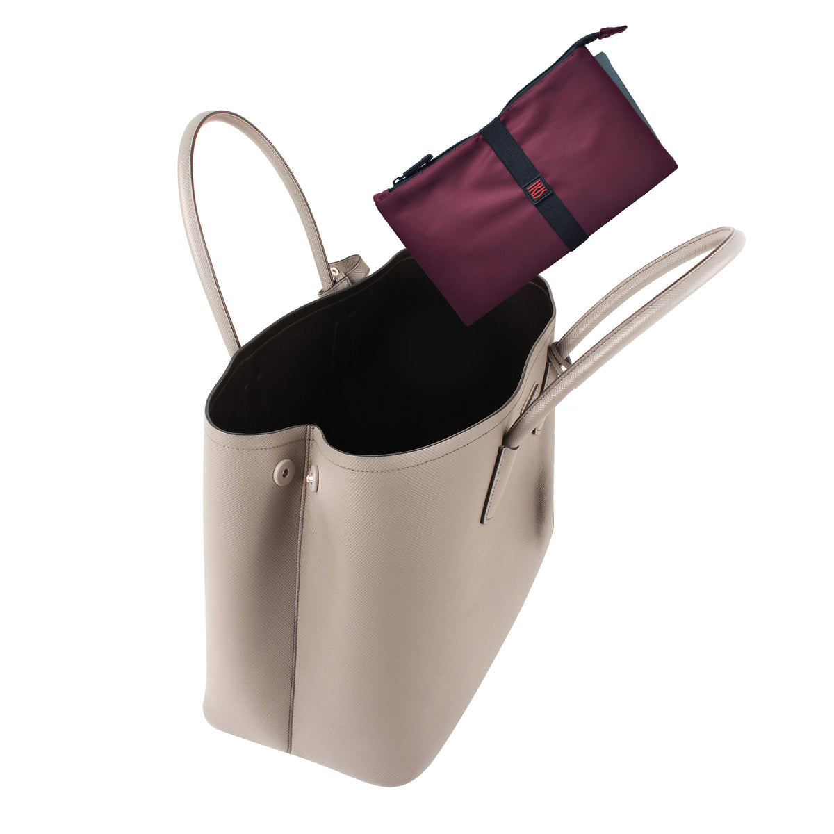 Snack Bag Soft Burgundy & Gray