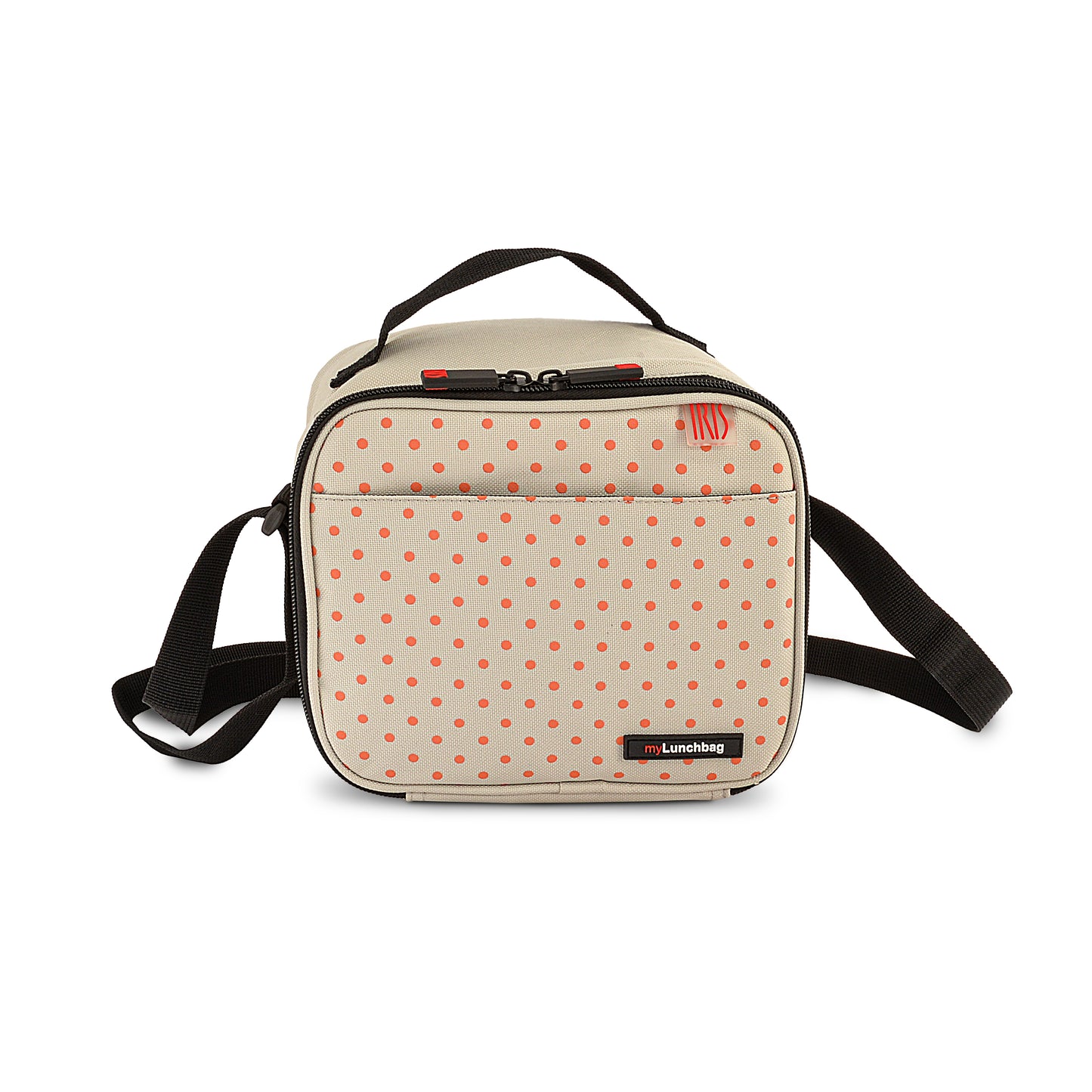 City Printing LunchBag with 2 Conatiners-Beige Dot-4L