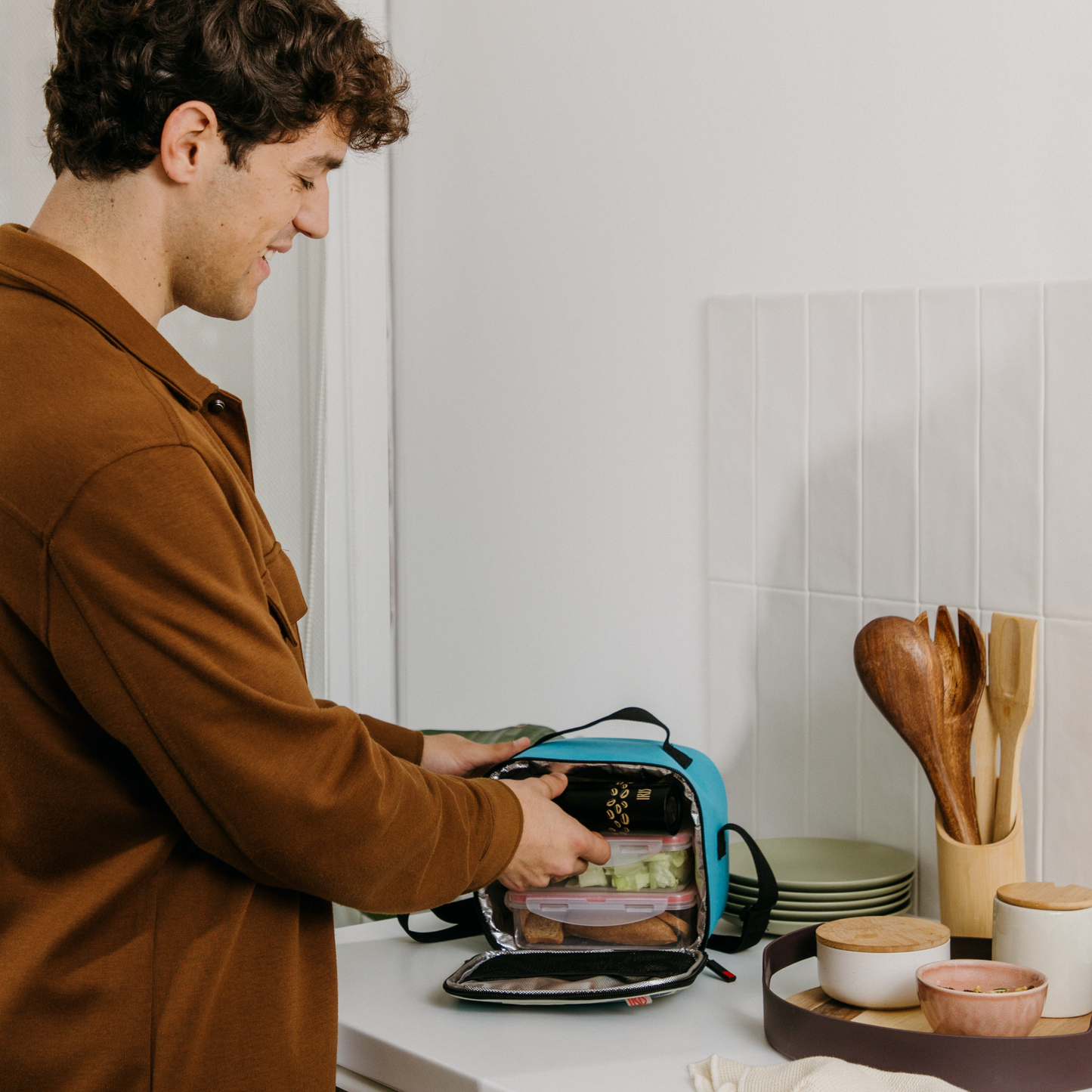 City Printing LunchBag with 2 Containers-Geometric-4L