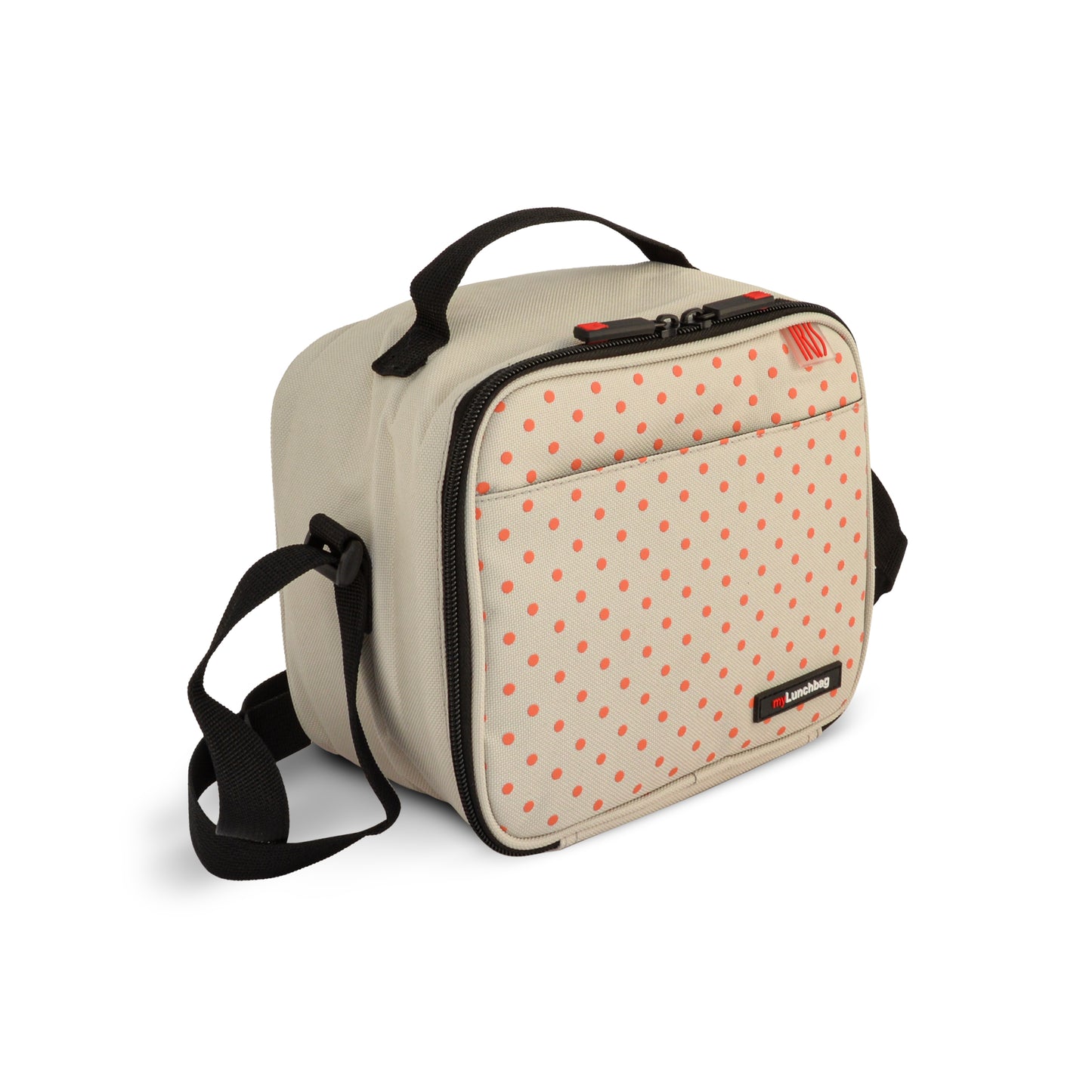 City Printing LunchBag with 2 Conatiners-Beige Dot-4L