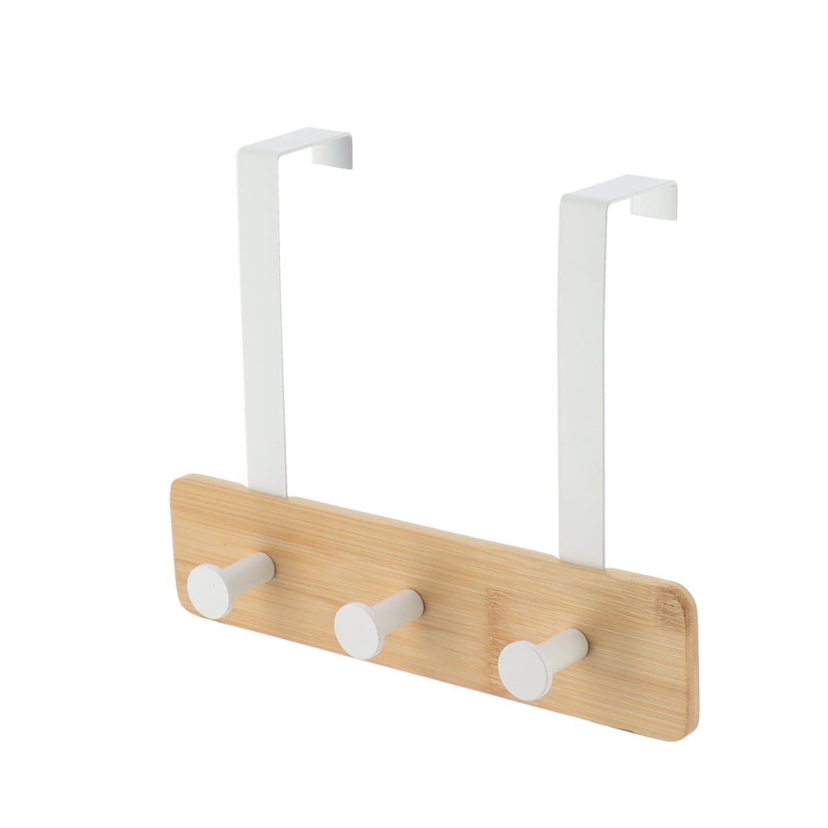 Bamboo & Metal Door Hook- 2 Hook - The Organised Store
