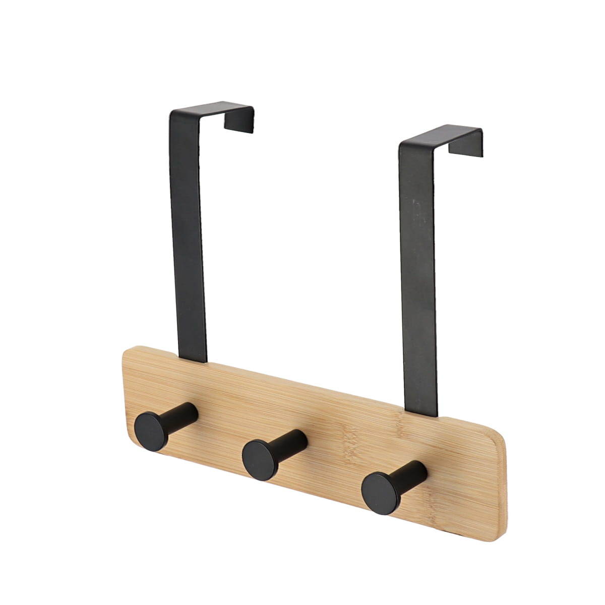Bamboo & Metal Door Hook- 2 Hook - The Organised Store