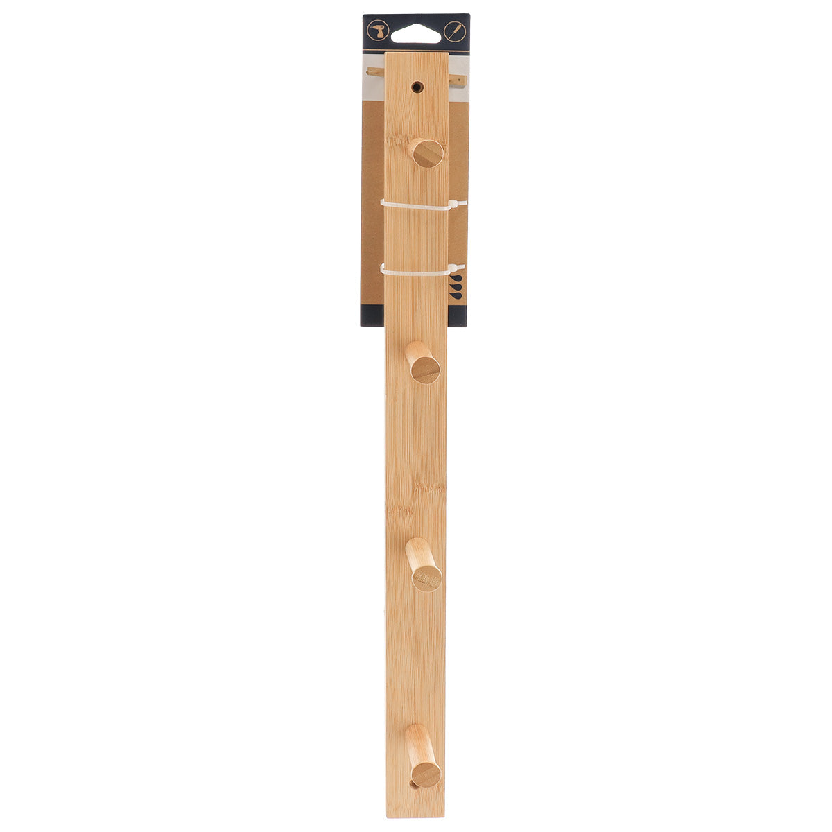 Bamboo Wall Hook With  Pegs To Be Fixed - Bamboo Various izes - The Organised Store