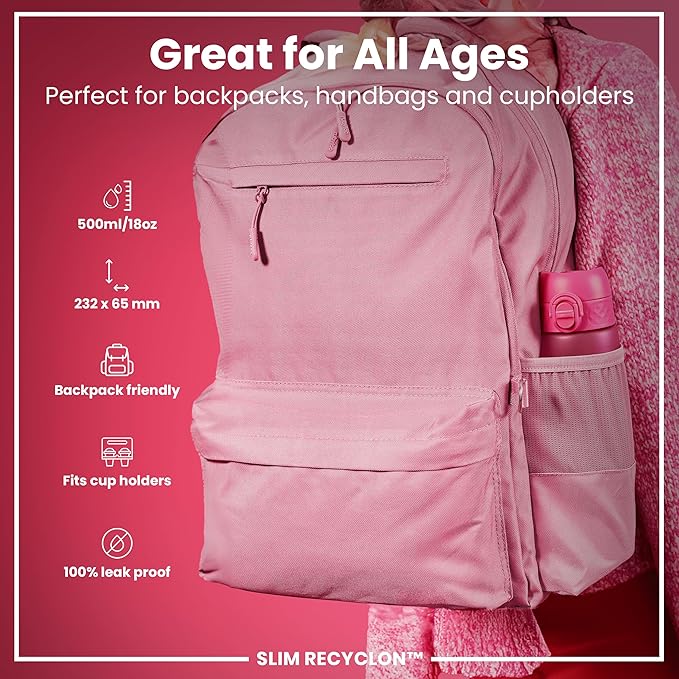 Ion Slim Bottle, 500ml, Pink