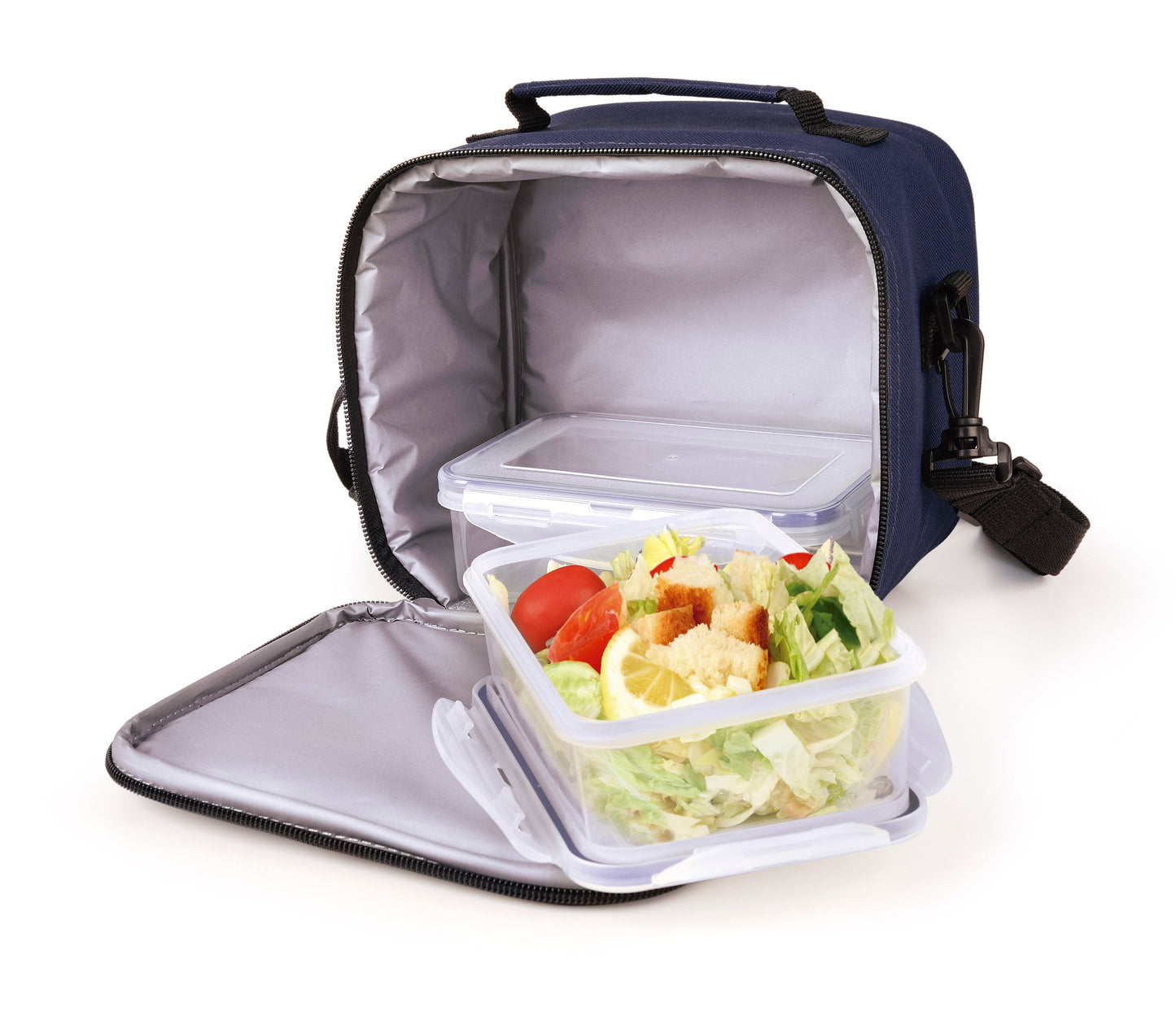 Quick Insulated Lunchbag -includes 2x0.6L Containers- Midnight Blue-4L