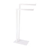 Metal Towel Rack With 2 Arms - White